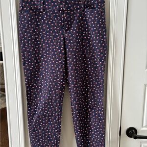 Old Navy Dark Blue Floral Pixie Trousers